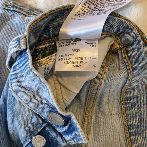 2 pairs Levi’s shorts size 29 white and blue - Picture 7 of 7